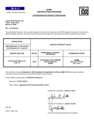 PR CERTIFICATE FL6642 R32 C CAC 111 X 29 WOOD DIRECT SET TRANSOM