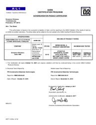 PR CERTIFICATE FL10160 R20 C CAC 07-09 07-20 EV IMPACT 113X63 R PG50 QHQ