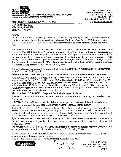 PR INSTL DOCS FL158 R12 II NOA 19-0130.14