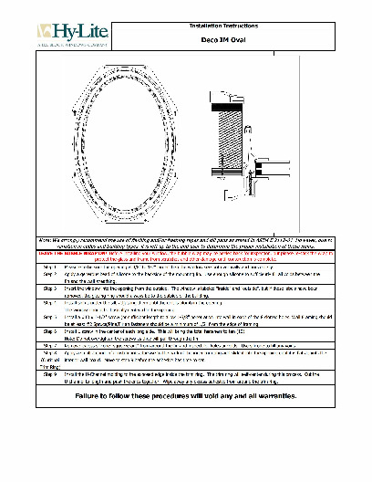 PR Instl Docs FL185 R10 II Dec IM Oval Inst FL