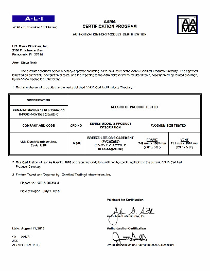 PR CERTIFICATE FL189 R4 C CAC BL CS8 30X62 R60 052120