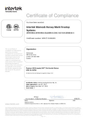 CERTIFICATE OF COMPLIANCE - 3M (CANADA) 3M™ FIRE BARRIER MORTAR-44756