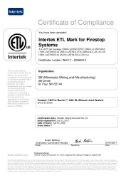 CERTIFICATE OF COMPLIANCE - 3M FIRE BARRIER™ 1003 SL SILICONE JOINT SEALANT-28790