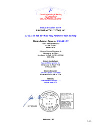 PR TECH DOCS FL10143 R7 AE 22 GA. SMS 416 ROOF PANEL