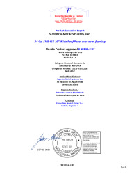 PR TECH DOCS FL10143 R7 AE 24 GA. SMS 416 ROOF PANEL