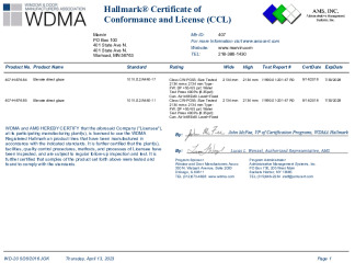 PR CERTIFICATE FL10172 R12 C CAC ELDG CCL 876.84.85