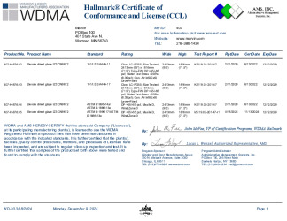 PR CERTIFICATE FL10188 R14 C CAC CCL 876.92.93.94