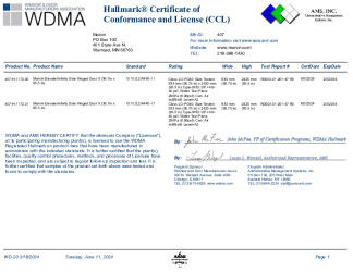 PR CERTIFICATE FL10196 R10 C CAC MARVIN ELEVATE AND INFINITY SIDE HINGED DOOR X 36.7IN X 95.5 IN