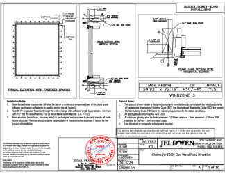 PR Instl Docs FL10338 R28 II D013273 (20116.2) - Siteline (W-5500) Clad Wood Fixed Direct Set WZ3 60x72 (SGP) DP50-65 FBC Installs 8-13-25 DSS
