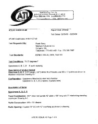 PR TECH DOCS FL10668 R5 TR TEST REPORT