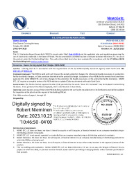 PR Instl Docs FL10674 R19 II 2023 10 23 FINAL PEER-OC-004.A FL10674-R19