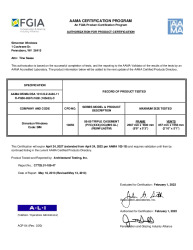 PR CERTIFICATE FL107 R30 C CAC 08-09 CS TRIPLE PG50(10856)