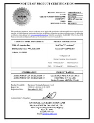 PR CERTIFICATE FL10828 R8 C CAC NI009356.01-R5 - SV-PR - CASEMENT (DP35)