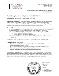 PR TECH DOCS FL10956 R13 AE EVALREPORT-ELSFD-HP-OOX