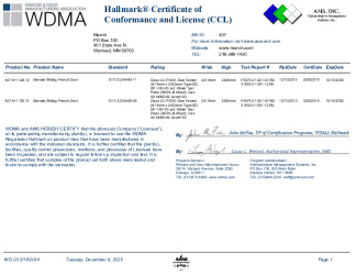 PR CERTIFICATE FL10956 R15 C CAC MARVIN4071128 13 14CCL