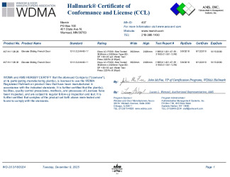 PR CERTIFICATE FL10956 R15 C CAC MARVIN4071128 29 30CCL