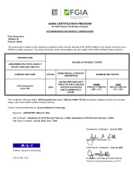 PR CERTIFICATE FL11152 R14 C CAC 21841 - PELLA - AAMA APC