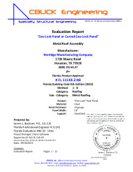 PR Instl Docs FL11159 R8 II 2 ZeeLock 24ga SteelDeck  EVALREPORT 