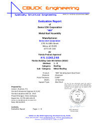 PR Instl Docs FL11243 R8 II 2 400 040AlumOnSteelDeck EVALREPORT 