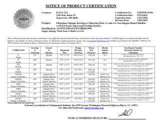 PR CERTIFICATE FL11244 R15 C CAC 11244.3 NI010709.10-R4