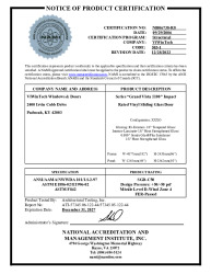 PR CERTIFICATE FL11271 R10 C CAC FSL DOOR IMPACT NI006738-R8