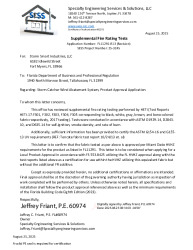 PR TECH DOCS FL11291 R13 AE FIRE TESTING AND UV LETTER