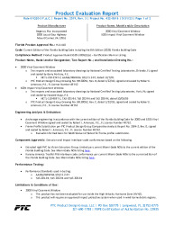 PR TECH DOCS FL11410 R9 AE PERNO2519 REV3 FL11410 2000 5205 CASEMENT SS