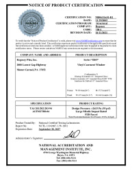 PR CERTIFICATE FL11410 R9 C CAC NI006316.01-R1