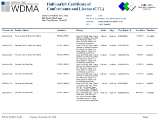 PR CERTIFICATE FL11570 R10 C CAC CCL PINNACLE DIRECT SET NON-IMPACT