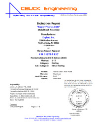 PR INSTL DOCS FL11727 R17 II 03 S1300 032ALUM STEELDECK EVALREPORT
