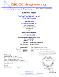 PR Instl Docs FL11815 R6 II 3 23-604.3 EndWallPanel-22Ga-S2S-ER-ds