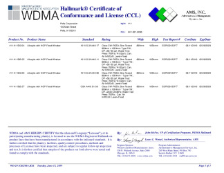 PR CERTIFICATE FL11877 R10 C CAC CCL 35X73 FIXED