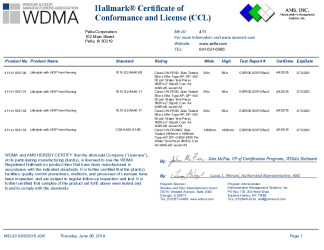 PR CERTIFICATE FL11883 R9 C CAC CCL 59X59 AWNING