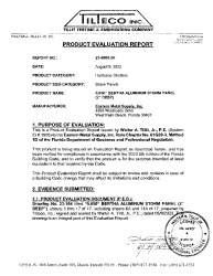 PR TECH DOCS FL11964 R6 AE PRODUCT EVALUATION REPORT DRAWING 23-164