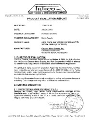 PR TECH DOCS FL11969 R6 AE PRODUCT EVALUATION REPORT DRAWING 23-143
