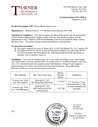 PR Instl Docs FL12256 R6 II EvalReport-MPF-G