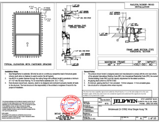 PR Instl Docs FL12269 R16 II D012413 (12269.3) - Brickmould (V-3700) Vinyl Single Hung Tilt 48x77 DP50 FBC Installs 6-19-25 DSS