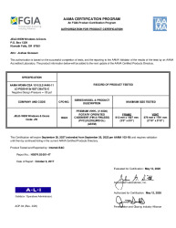 PR CERTIFICATE FL12426 R13 C CAC LC-PG50-36X72 DP-55 FIN FINLESS