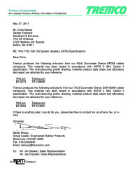 PR TECH DOCS FL12456 R8 AE YHC 300 GASKET LETTER
