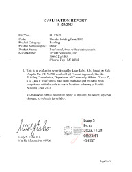 PR TECH DOCS FL12671 R8 AE FLORIDA EVALUATION REPORT 12671