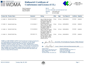 PR CERTIFICATE FL12952 R10 C CAC CCL LS2DH 2965