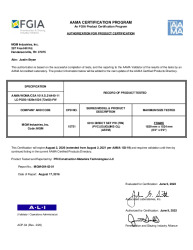 PR CERTIFICATE FL13067 R8 C CAC AAMA CERT CPD (A) 15751 (72 X 60)