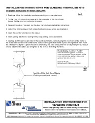 PR Instl Docs FL13187 R5 II 14I-301 Vision Frame VLFEZHRC REV B