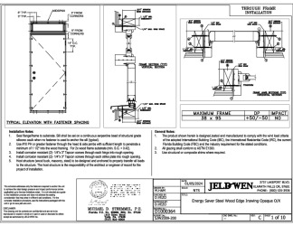 PR Instl Docs FL13540 R10 II D1000364 - Energy Saver Steel W.E. ISW-OSW Opaque 38x95 DP50 O-X FBC Installs 1-5-24 - Sealed