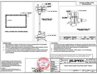 PR Instl Docs FL13699 R14 II D004414 (42211.11) - Custom Wood Double Hung Fixed Insash Transom 77x48 DP50-55 FBC Installs 8-1-25 DSS