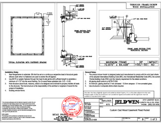 PR Instl Docs FL13699 R14 II D004506 (42211.2) - Custom Clad Wood Casement Fixed Pocket 72x85 DP50 FBC Installs 8-1-25 DSS