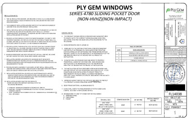 PR INSTL DOCS FL14038 R6 II PGW027 4780-PD 1X