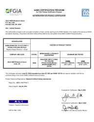 PR CERTIFICATE FL14104 R24 C CAC R-PG35-48X72 DP-40