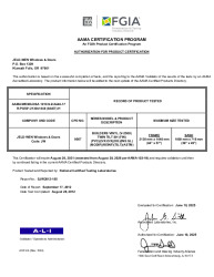 PR CERTIFICATE FL14104 R25 C CAC JELD-WEN - BUILDERS VINYL SH TILT TWIN (1)   JUNE 2025 (EXT.5) 14104.2