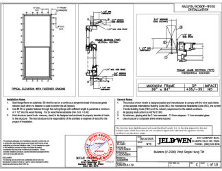 PR Instl Docs FL14104 R26 II D008499 (14104.5) - Builders (V-2500) Vinyl Single Hung Tilt 36x84 DP35 FBC Installs 6-16-25 DSS
